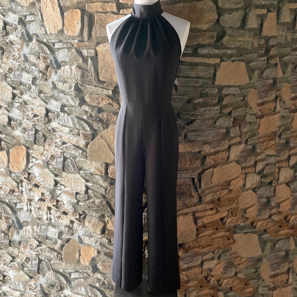 Posh Couture Black Halter Neck Jumpsuit